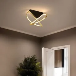 PLAFONIERA LED 44 WATT ORO LAMPADARIO SOFFITTO DESIGN MODERNO LUCE FREDDA 50438