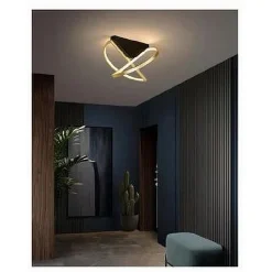 PLAFONIERA LED 44 WATT ORO LAMPADARIO SOFFITTO DESIGN MODERNO LUCE FREDDA 50438