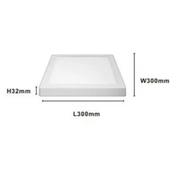 PLAFONIERA LED DA SOFFITTO 24W LUCE 3000K-6500K PARETE QUADRATO CON INTERRUTTORE 00199