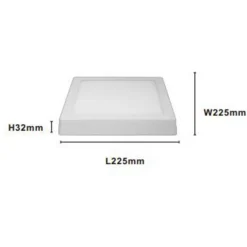 PLAFONIERA LED DA SOFFITTO 18W LUCE 3000K-6500K PARETE QUADRATO CON INTERRUTTORE 00182