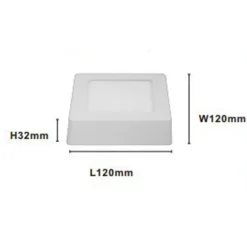 PLAFONIERA LED DA SOFFITTO 6W LUCE 3000K-6500K PARETE QUADRATO CON INTERRUTTORE 00168