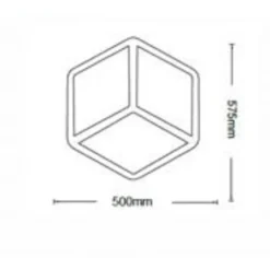 PLAFONIERA LED FORMA CUBO 3D DA SOFFITTO 37W BIANCA 3 COLORAZIONI LUCE C52-B3C