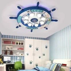 PLAFONIERA LED FORMA TIMONE 40 W LAMPADARIO DECORATIVO 3 COLORAZIONE LUCE E81-3C