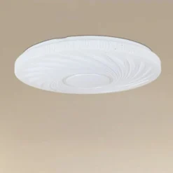 PLAFONIERA LED LAMPADA DA SOFFITTO VORTICE 60 WATT LUCE FREDDA 6500K BIANCO 07656
