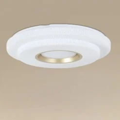 PLAFONIERA LED LAMPADA DA SOFFITTO 45W LUCE BIANCO FREDDO 6500K ORO BIANCO 45502