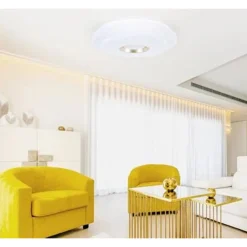 PLAFONIERA LED LAMPADA DA SOFFITTO 60W LUCE BIANCO FREDDO 6500K ORO BIANCO 63824