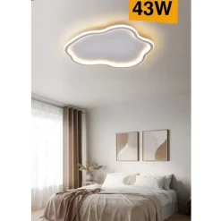PLAFONIERA LED LAMPADA SOFFITTO MODERNA ONDULATA LUCE FREDDA NATURALE CALDA C48