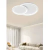 PLAFONIERA LED LAMPADARIO SOFFITTO DESIGN A 2 CERCHI BIANCO MODERNO 45W PN-26-3C