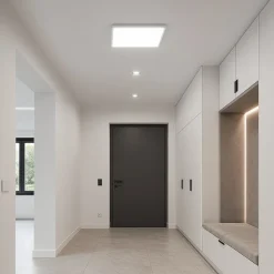 PLAFONIERA LED MODERNA ULTRA SLIM QUADRATA 45W IP40 TECNOLOGIA CCT CON SWITCH PQ-450-3C