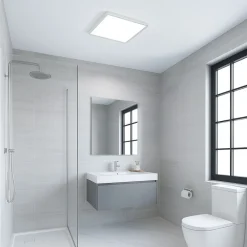 PLAFONIERA LED MODERNA ULTRA SLIM QUADRATA 45W IP40 TECNOLOGIA CCT CON SWITCH PQ-450-3C