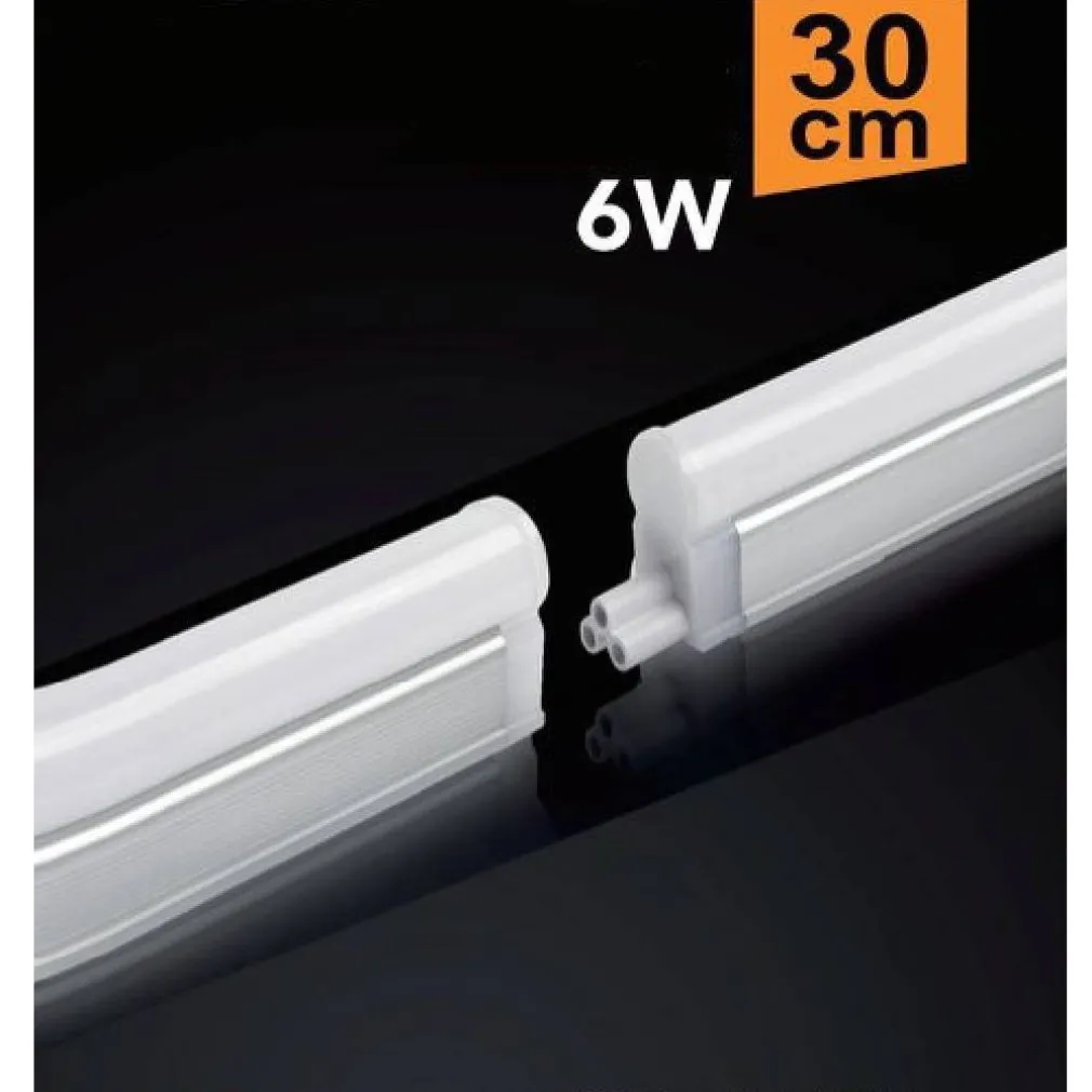 PLAFONIERA LED NEON T5 SOTTOPENSILE REGLETTE OPACO VARI TONI LUCE 6 W 30CM T5-6W
