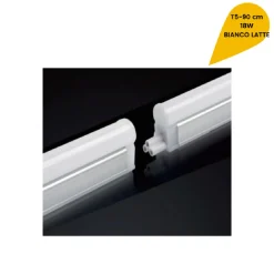 PLAFONIERA LED NEON T5 SOTTOPENSILE OPACO VARI TONI LUCE 18 WATT 90CM