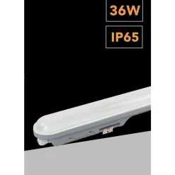 PLAFONIERA LED PER ESTERNO NEON TUBO 36W 120CM IMPERMEABILE IP65 LUCE 6500K LG-12