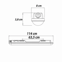 PLAFONIERA LED PER ESTERNO NEON TUBO 36W 120CM IMPERMEABILE IP65 LUCE 6500K LG-12