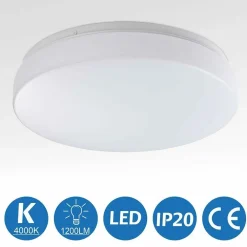 PLAFONIERA LED ROTONDA 18 W LUCE BIANCA 4000K NATURALE LAMPADA SOFFITTO 29 CM