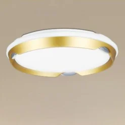 PLAFONIERA LED ROTONDA DA SOFFITTO CERCHIO ORO BIANCO 60W LUCE FREDDA 6500K 69730