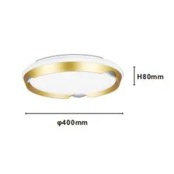 PLAFONIERA LED ROTONDA DA SOFFITTO CERCHIO ORO BIANCO 45W LUCE FREDDA 6500K 71701