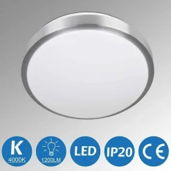 PLAFONIERA LED ROTONDA 12W LUCE BIANCA 4000K NATURALE LAMPADA SOFFITTO 29,5CM