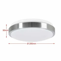 PLAFONIERA LED ROTONDA 12W LUCE BIANCA 4000K NATURALE LAMPADA SOFFITTO 29,5CM