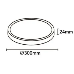 PLAFONIERA LED ULTRA SLIM 24W IP40 CON TECNOLOGIA CCT DA 6500K A 2700K CON SWITCH LV300-3C