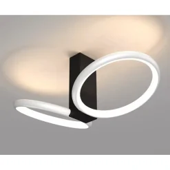 PLAFONIERA LED 22W 2 CERCHI BIANCO MODERNO LAMPADARIO SOFFITTO DOPPIO ANELLO 50537