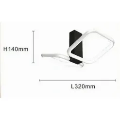 PLAFONIERA LED 20W 2 QUADRATI BIANCO DESIGN MODERNO LAMPADARIO DA SOFFITTO 50568