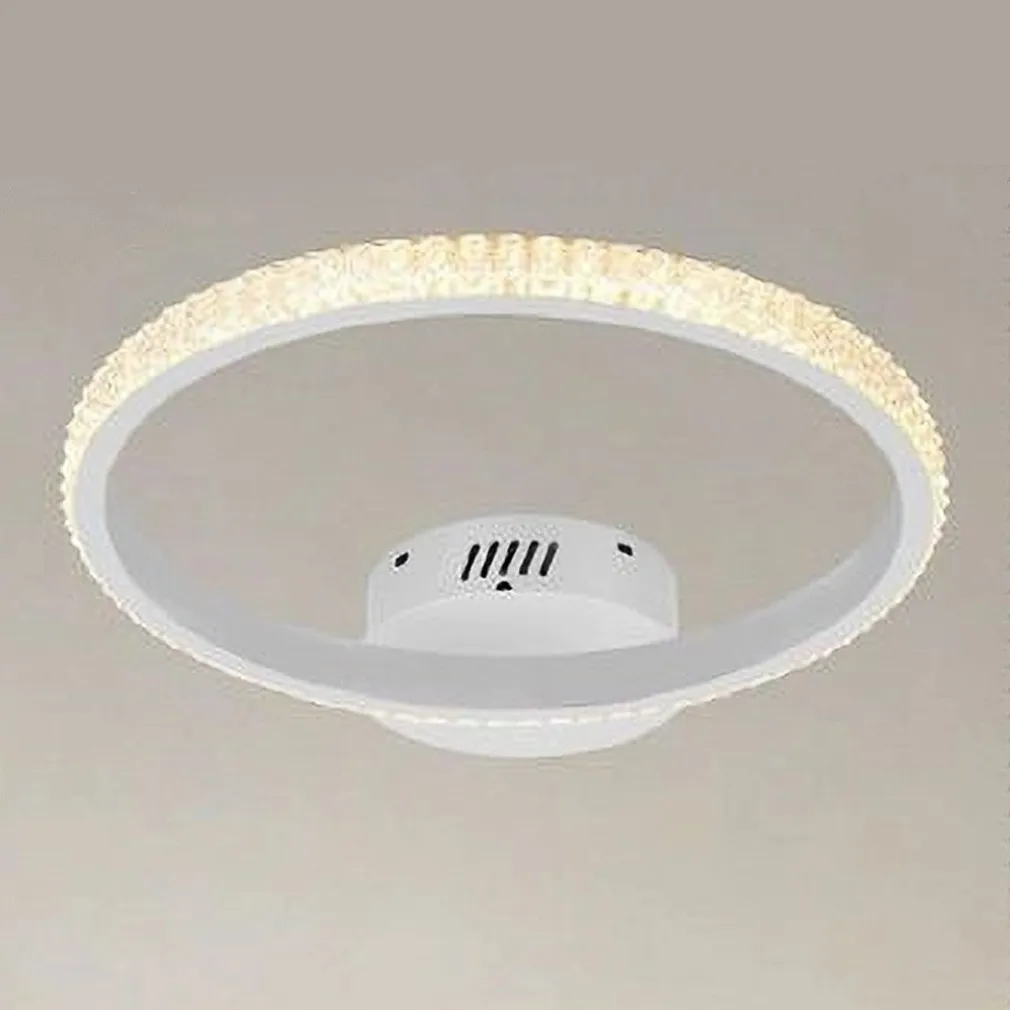 PLAFONIERA LED 28W BIANCO CERCHIO EFFETTO CRISTALLO LUCE CALDA NATURALE FREDDA 31746