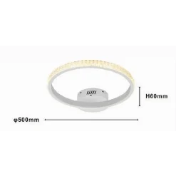 PLAFONIERA LED 28W BIANCO CERCHIO EFFETTO CRISTALLO LUCE CALDA NATURALE FREDDA 31746