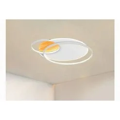 PLAFONIERA LED 38W CERCHI BIANCO LAMPADARIO SOFFITTO MODERNO LUCE NATURALE 70838