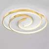 PLAFONIERA LED 45W CERCHIO SPIRALE VORTICE ORO LAMPADARIO SOFFITTO LUCE 6500K 70647