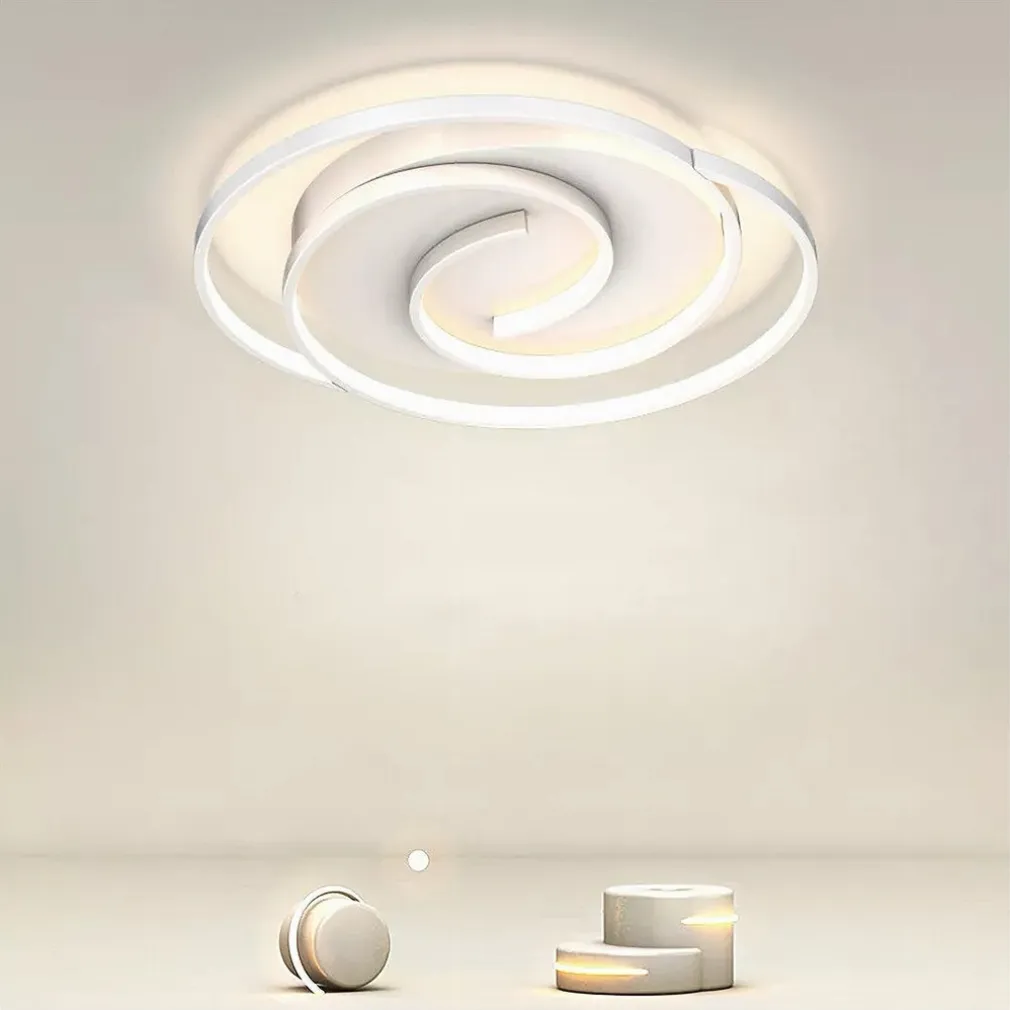 PLAFONIERA LED 45W CERCHIO SPIRALE VORTICE BIANCO LAMPADARIO SOFFITTO LUCE 4000K 70593