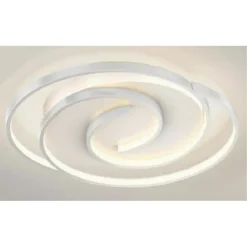 PLAFONIERA LED 45W CERCHIO SPIRALE VORTICE BIANCO LAMPADARIO SOFFITTO LUCE 4000K 70593