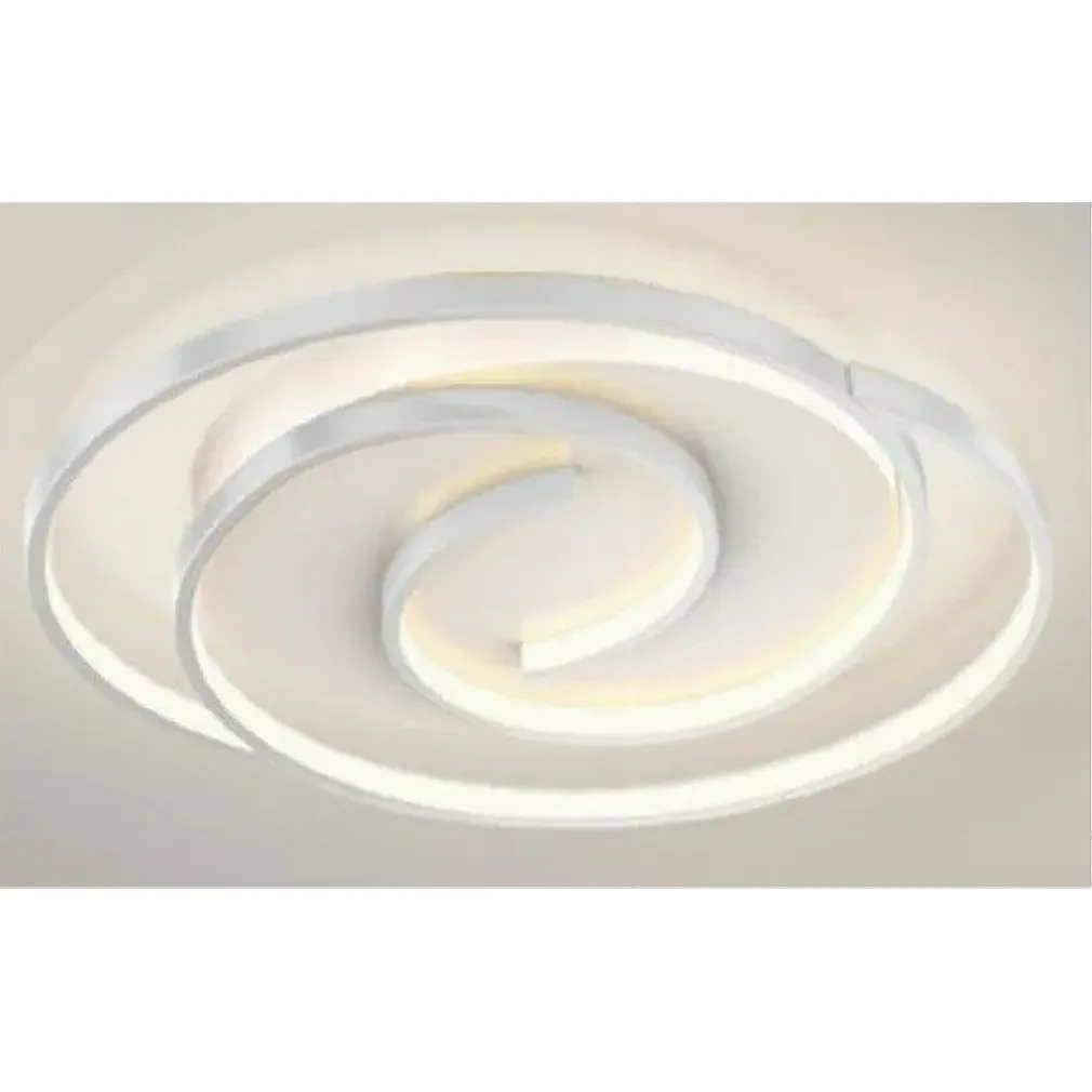 PLAFONIERA LED 45W CERCHIO SPIRALE VORTICE BIANCO LAMPADARIO SOFFITTO LUCE 4000K 70593