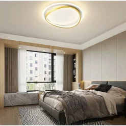 PLAFONIERA LED 36W CERCHIO BIANCO ORO MODERNO SOFFITTO TONDA LUCE NATURALE 71493