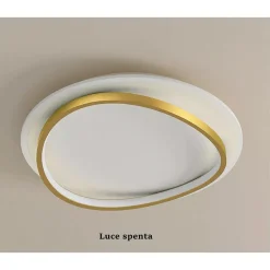 PLAFONIERA LED 36W CERCHIO BIANCO ORO MODERNO SOFFITTO TONDA LUCE NATURALE 71493
