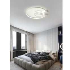 PLAFONIERA LED 32W LAMPADARIO SOFFITTO DESIGN CERCHI MODERNO TONDO BIANCO PN-04B