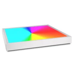 PLAFONIERA LED 94W LUCE RGB+4000K RGBW 24V CROMOTERAPIA LAMPADA SOFFITTO 62X62CM