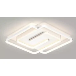 PLAFONIERA LED 48W QUADRATA SPIRALE VORTICE BIANCO LAMPADARIO SOFFITTO LUCE 4000K 70616