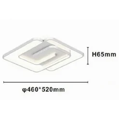 PLAFONIERA LED 48W QUADRATA SPIRALE VORTICE BIANCO LAMPADARIO SOFFITTO LUCE 6500K 70623