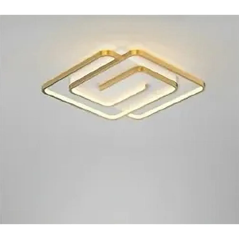 PLAFONIERA LED 48W QUADRATA SPIRALE VORTICE ORO LAMPADARIO SOFFITTO LUCE 4000K 70654