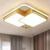 PLAFONIERA LED 48W QUADRATO ORO MODERNO LAMPADARIO SOFFITTO LUCE NATURALE 71455