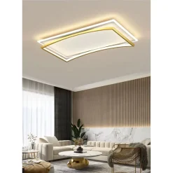 PLAFONIERA LED 108W RETTANGOLARE BIANCO ORO MODERNO DA SOFFITTO LUCE FREDDA 71547