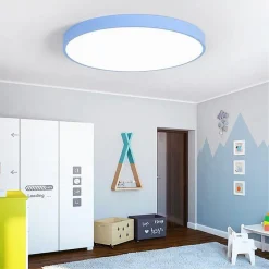PLAFONIERA LED 70W ROTONDA LAMPADA SOFFITTO BLU/CELESTE LAMPADARIO LUCE FREDDA 02638