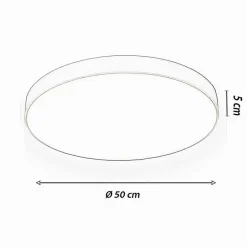 PLAFONIERA LED 70W ROTONDA LAMPADA SOFFITTO BIANCA LAMPADARIO LUCE NATURALE 02560