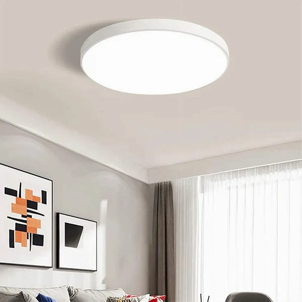 PLAFONIERA LED 70W ROTONDA LAMPADA SOFFITTO BIANCA LAMPADARIO LUCE NATURALE 02560