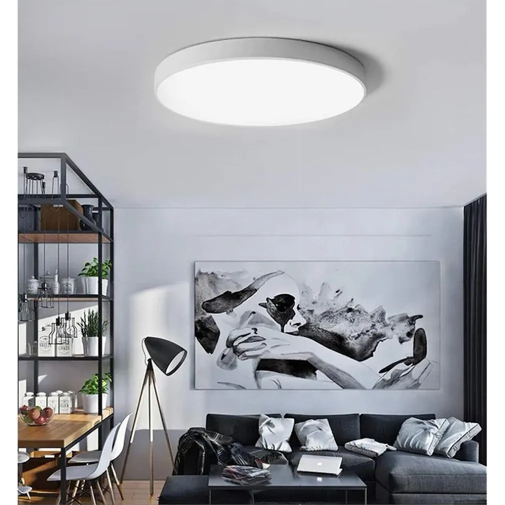 PLAFONIERA LED 70W ROTONDA LAMPADA SOFFITTO BIANCA LAMPADARIO LUCE NATURALE 02560
