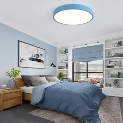 PLAFONIERA LED 70W ROTONDA LAMPADA SOFFITTO BLU/CELESTE LAMPADARIO LUCE NATURALE 02645