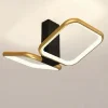 PLAFONIERA LED 20WATT 2 QUADRATI ORO DESIGN MODERNO LAMPADARIO DA SOFFITTO 50575