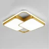 PLAFONIERA LED 48WATT QUADRATO ORO MODERNO LAMPADARIO SOFFITTO LUCE FREDDA 71462