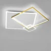 PLAFONIERA LED 46WATT QUADRATO ORO MODERNO LAMPADARIO SOFFITTO LUCE BIANCO 71486